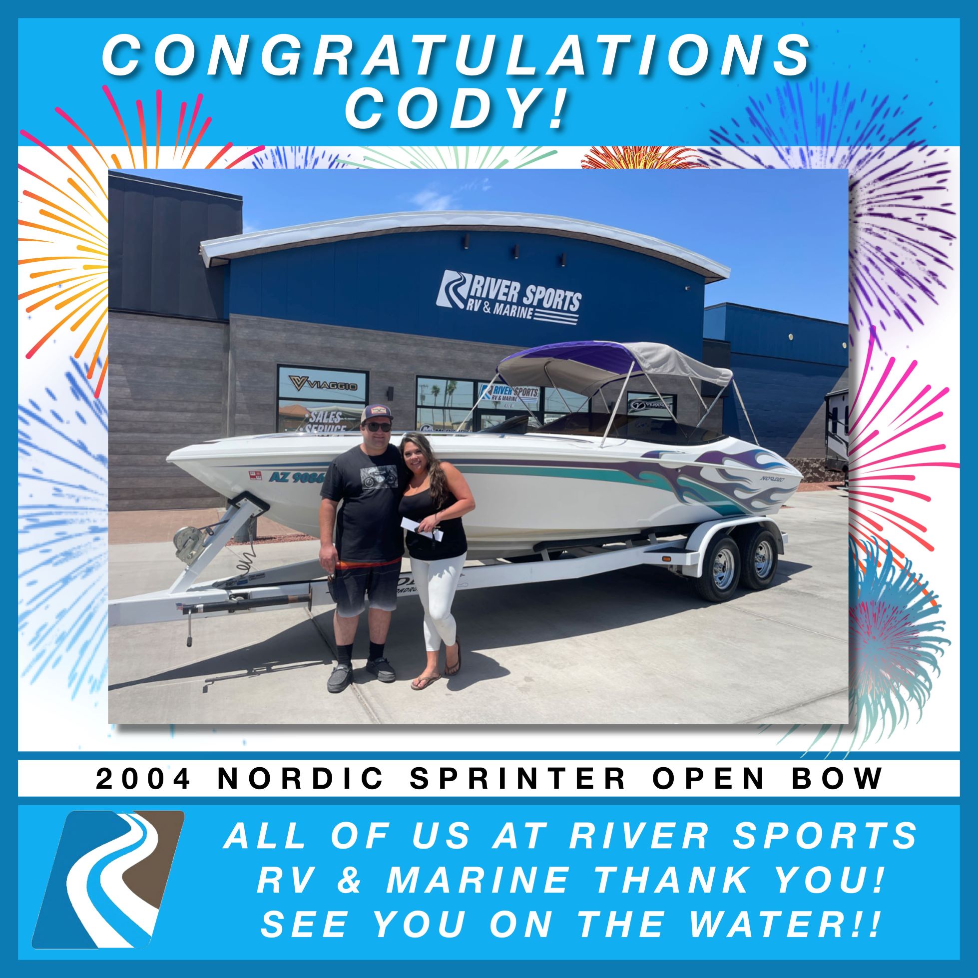 Cody with his 2004 Nordic bought at River Sports RV and Marine